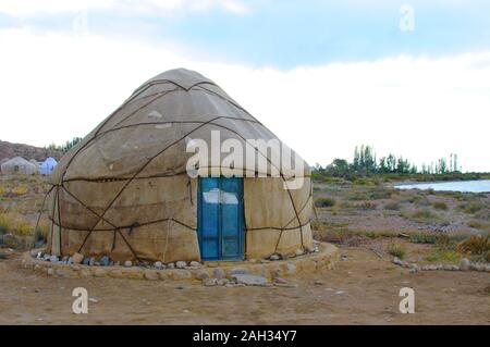 Traditional Yurt tent in Kyrgyzstan countryside. Yurt tents are ...