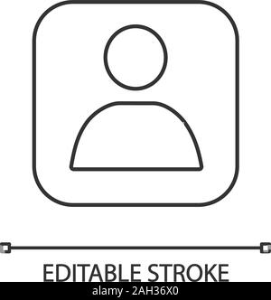 Person box icon. User icon. Editable vector Stock Vector Image & Art ...