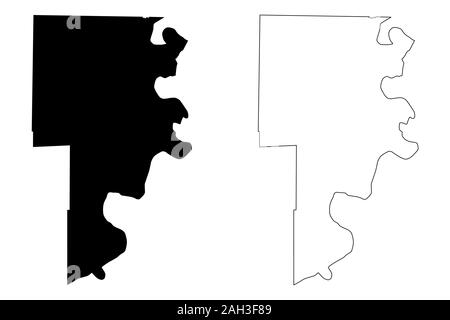 Crittenden County, Arkansas (U.S. county, United States of America,USA, U.S., US) map vector illustration, scribble sketch Crittenden map Stock Vector