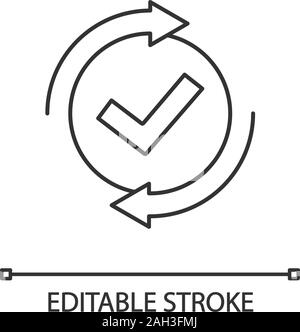 successful update mark line icon vector illustration Stock Vector Image ...