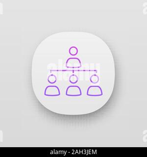 Staff management app icon. UI/UX user interface. Teamwork. Professional ...