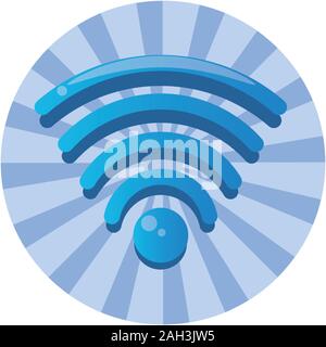 wifi connection signal isolated icon Stock Vector