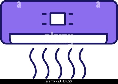 Air conditioner color icon. Air conditioning. Isolated vector illustration Stock Vector