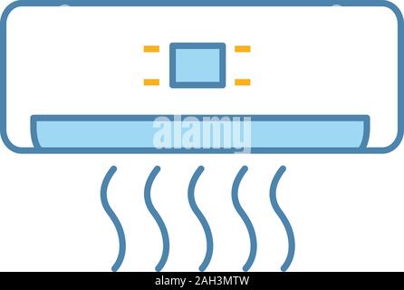 Air conditioner color icon. Air conditioning. Isolated vector illustration Stock Vector