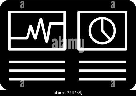Cryptocurrency hashrate glyph icon. Silhouette symbol. Mining distribution. Crypto business statistics. Data analyzing. Statistics. Negative space. Ve Stock Vector