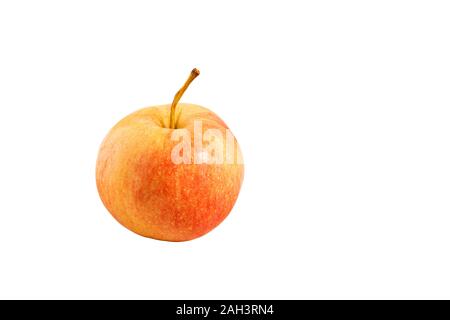 Whole fresh red apples isolated on white background. Stock Photo