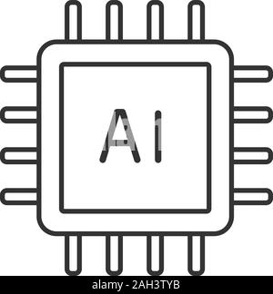 Central Processing Unit icon. Editable vector Stock Vector Image & Art ...