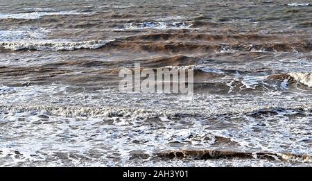 The Needles. United Kingdom. 24 December 2019. Rough seas.  The Needles. Isle of Wight. UK. 24/12/2019. Credit Joe Bowden/Sport in Pictures/Alamy Stock Photo