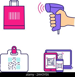 Qr Code Set Vector Different Types Scanning Technology Hidden Text Or Url Isolated Classic Qr Illustration Stock Vector Image Art Alamy