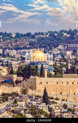 The dome of the rock in Jerusalem, Israel Stock Photo