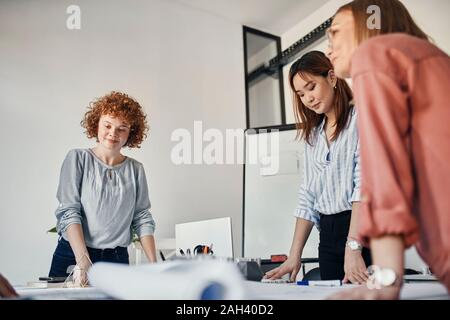 Businesswomen having a meeting in office Stock Photo