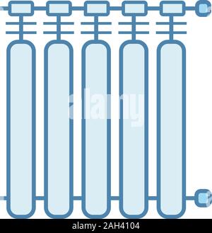 Radiator color icon. Heating battery. Heater. Isolated vector illustration Stock Vector