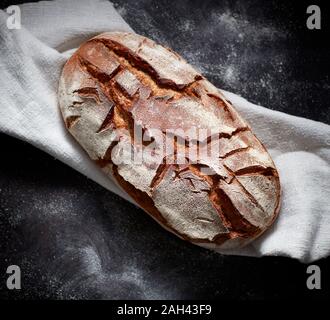 Overhead view of freshly baked bread Stock Photo