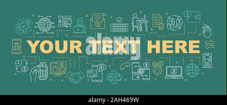 Transactions word concepts banner. Financial management. Payment, e ...