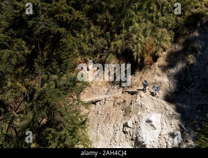 Dhaulagiri Circuit Trek at Sibang, Himalaya, Nepal Stock Photo