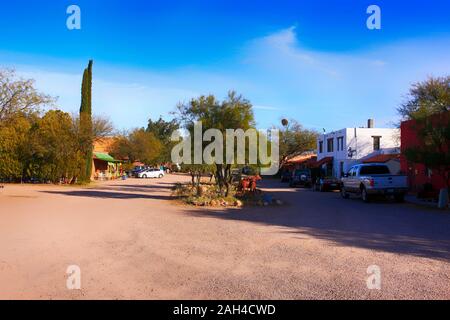 Tubac Plaza in downtown Tubac Arizona Stock Photo