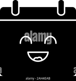 Calendar page with a smiling emoji face Stock Vector Image & Art - Alamy