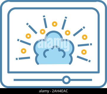 Visual effects color icon. FVX. Film making. Video editing. Movie production. Cinematography. Isolated vector illustration Stock Vector