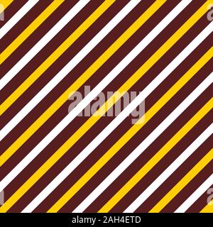 Simple Diagonal Lines Background Design Template, Three Colors, White, Brown, Yellow Stock Vector