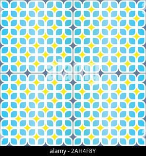 Colorful Abstract Background Design Template, Batik Pattern Design Concept, Light Blue, Yellow, White, Gray, Vector Project EPS 10 Stock Vector