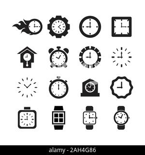 Watch icon set design Stock Vector