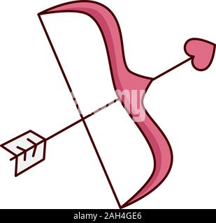 valentines day arch with arrow and heart Stock Vector