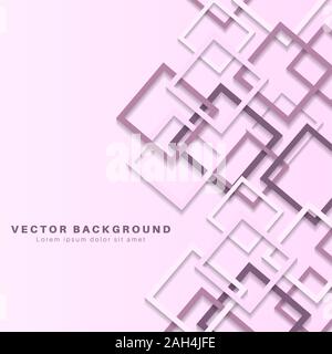 Vector Abstract geometric shape. 3d square paper background.Vector Illustration For Wallpaper, Banner, Background, Card, landing page , etc Stock Vector