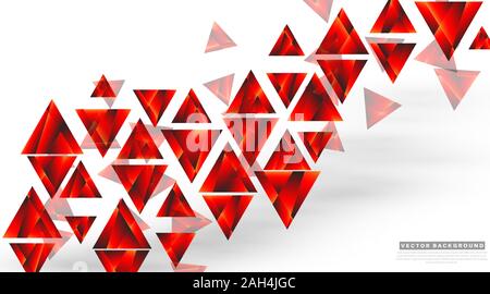 Abstract vector of geometric background . shape low polygon triangle isolated white . Vector Illustration For Wallpaper, Banner, Background, Card Stock Vector