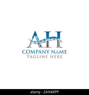 AH Letter Logo With Creative Modern Business Typography Vector Template. Creative Alphabetical AH Logo Design. Stock Vector