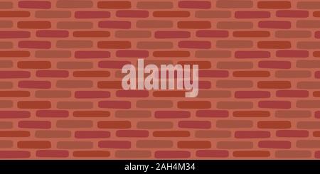 Red brick wall seamless vector pattern background. Stock Vector