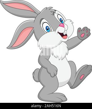 Happy rabbit cartoon Stock Vector