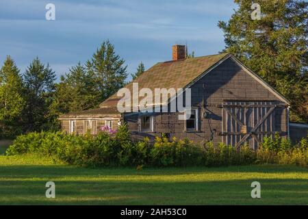 Old cabin in northern Wisconsin. Stock Photo