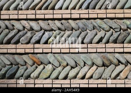 Photo macro background stones and pebbles of different shapes Stock Photo