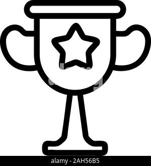 The winner cup icon vector. Isolated contour symbol illustration Stock Vector