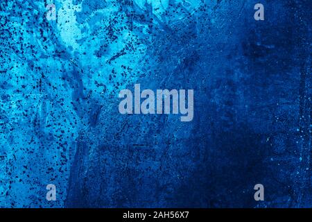 Abstract marble background. Backdrop in blue colors. Texture of marble surface great for design. The main color trend of 2020 year. Stock Photo