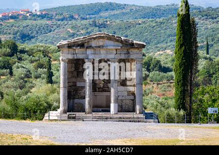 Ancient Messene (Messini) mausoleum of the Saithidae, Peloponnese, Greece Stock Photo