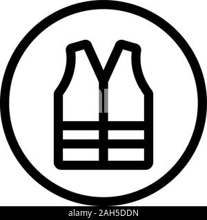 Protective vest icon vector. Isolated contour symbol illustration Stock Vector