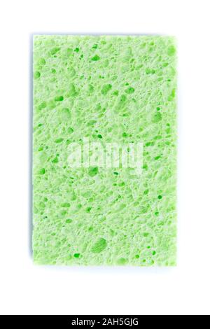 Rectangular green cellulose washing sponges with coarse and soft sides Stock Photo