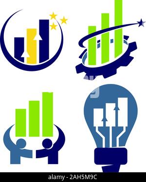 Financial Accounting Consulting Logo Template Vector icon Stock Vector