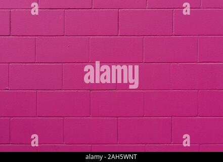 pink painted brick wall texture and background Stock Photo