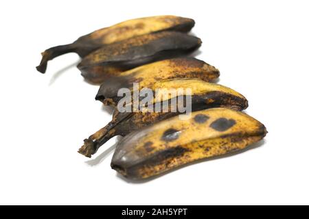 Boiled banana (pisang rebus) isolated on white background. Stock Photo