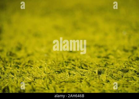 Background of green microfiber cloth. Texture of fabric for cleaning Stock Photo