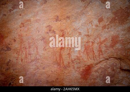 Rock Art of the old Bushmans Stock Photo