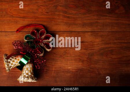 wooden background with christmas ornament Stock Photo