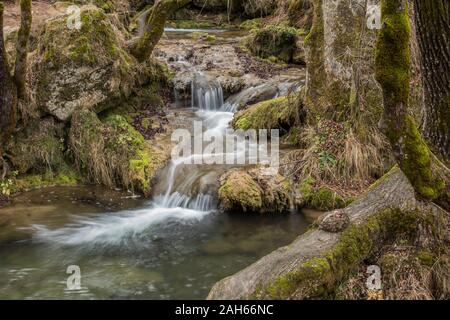 Waterfall in the forest Stock Photo