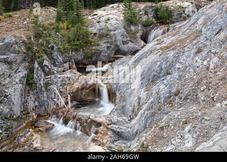 South Fork of the Imnaha River flowing through a canyon in Oregon's Eagle Cap Wilderness. Stock Photo