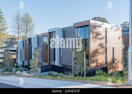 November 2019: New modern designed medium density villas or apartments in the Sydney suburb of Gordon, Australia Stock Photo