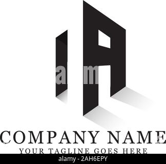 na initial logo designs, hexagonal logo template, creative logo inspiration Stock Vector