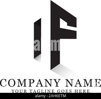 NF initial logo inspiration, negative space letter logo designs Stock Vector