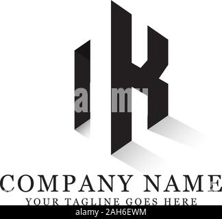 M initial logo inspiration, negative space letter logo designs Stock Vector